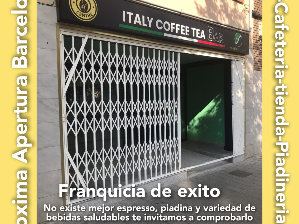 Gratis alquiler local y cuota financiación reforma y producto arranque, negocio gratis sin coste Italy Coffee Tea Store y Piadina Leggera