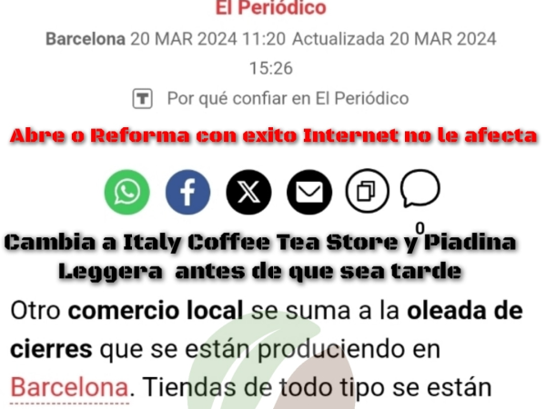 Oleada de cierres de negocios debido a Internet y grandes superficies , abre nuestro tipo de negocio que no le afecta internet antes de tener que cerrar o abrir negocio no rentable