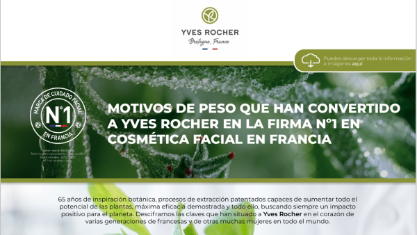 Motivos de peso que han convertido a la franquicia Yves Rocher en la firma num1 en cosmética facial en Francia.