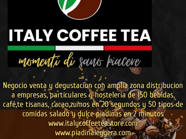 Franquicia restauracion que le sale gratis, Italy Coffee Tea Store y Piadina Leggera negocio que rinde 20.000 € de benefico despues de gastos