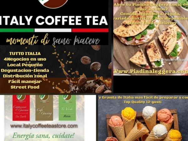 Tu negocio gratis con reforma y producto incluido, Italy Coffee Tea Store, informate.